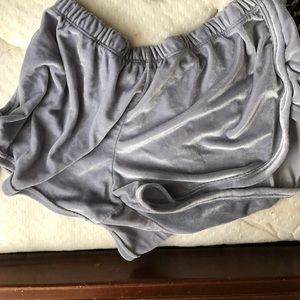 BRANDY MELVILLE VELVET BABY BLUE SHORTS